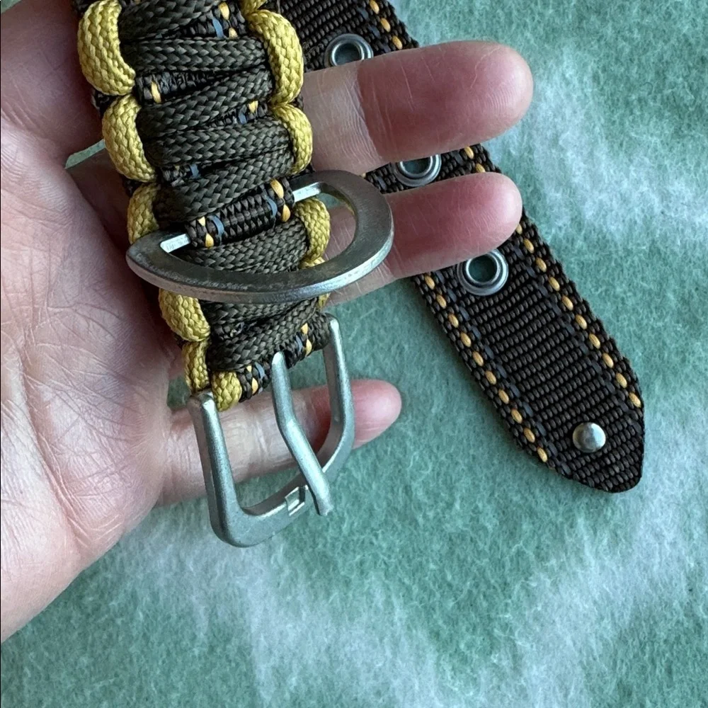NEW Browning survival cord brown and Yellow Braided dog collar